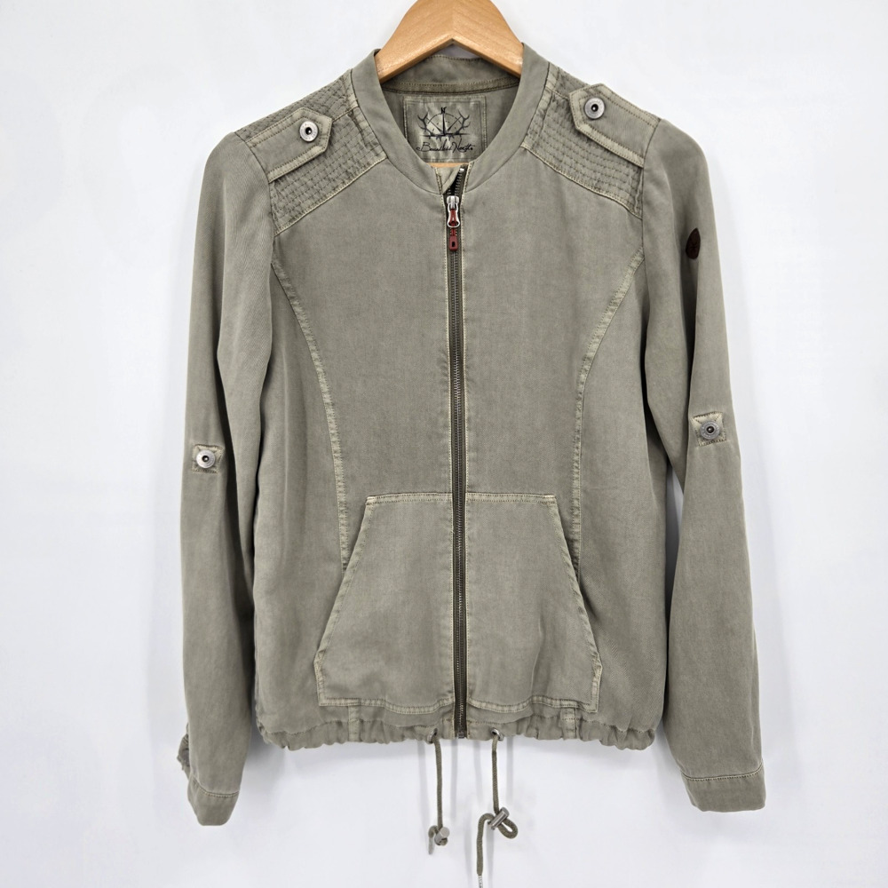 Boundless North Utility Bomber Jacket Moto Military Chic Earthy Grunge Size XS